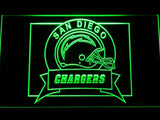 San Diego Chargers (5) LED Neon Sign Electrical - Green - TheLedHeroes