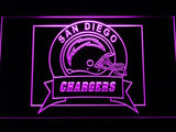 San Diego Chargers (5) LED Neon Sign USB - Purple - TheLedHeroes