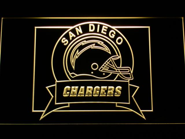 San Diego Chargers (5) LED Neon Sign USB - Yellow - TheLedHeroes