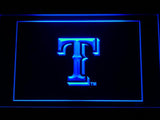 Texas Rangers (3) LED Neon Sign Electrical - Blue - TheLedHeroes