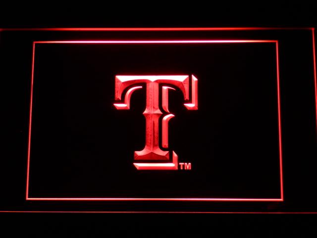Texas Rangers (3) LED Neon Sign Electrical - Red - TheLedHeroes