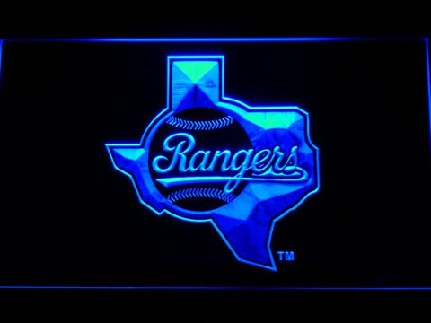 Texas Rangers (6) LED Neon Sign USB - Blue - TheLedHeroes