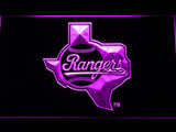 Texas Rangers (6) LED Neon Sign Electrical - Purple - TheLedHeroes