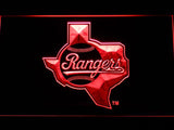 Texas Rangers (6) LED Neon Sign USB - Red - TheLedHeroes