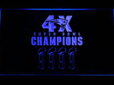 New England Patriots 4X Super Bowl Champions LED Sign - Blue - TheLedHeroes