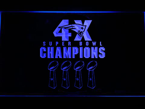 New England Patriots 4X Super Bowl Champions LED Sign -  - TheLedHeroes