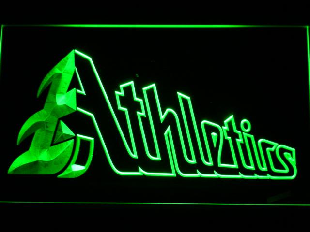 Oakland Athletics (5) LED Neon Sign Electrical - Green - TheLedHeroes