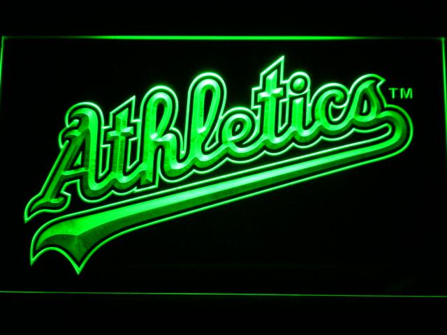 Oakland Athletics (6) LED Neon Sign Electrical - Green - TheLedHeroes