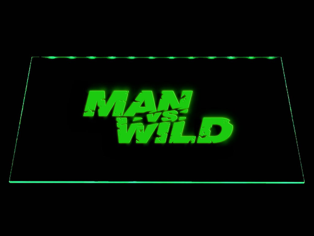 Man VS Wild LED Neon Sign USB - Green - TheLedHeroes