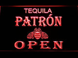 Tequila Patron Open LED Neon Sign USB - Red - TheLedHeroes