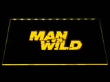 Man VS Wild LED Neon Sign USB - Yellow - TheLedHeroes