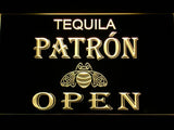 Tequila Patron Open LED Neon Sign Electrical - Yellow - TheLedHeroes