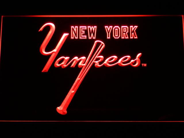 New York Yankees (7) LED Neon Sign USB - Red - TheLedHeroes