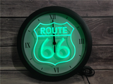 Route 66 LED Wall Clock -  - TheLedHeroes