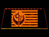 Fallout Brotherhood of Steel Flag LED Neon Sign USB - Orange - TheLedHeroes