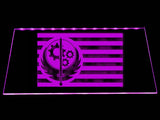 Fallout Brotherhood of Steel Flag LED Neon Sign USB - Purple - TheLedHeroes