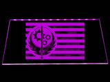 FREE Fallout Brotherhood of Steel Flag LED Sign - Purple - TheLedHeroes