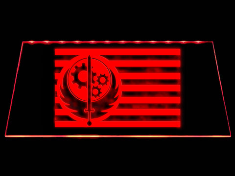 FREE Fallout Brotherhood of Steel Flag LED Sign - Red - TheLedHeroes