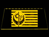 FREE Fallout Brotherhood of Steel Flag LED Sign - Yellow - TheLedHeroes