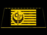 Fallout Brotherhood of Steel Flag LED Neon Sign USB - Yellow - TheLedHeroes