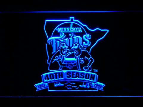 FREE Minnesota Twins 40th Anniversary LED Sign - Blue - TheLedHeroes