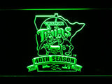 Minnesota Twins 40th Anniversary LED Neon Sign USB - Green - TheLedHeroes