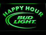Bud Light Happy Hour LED Neon Sign USB - Green - TheLedHeroes