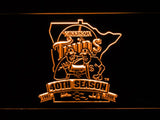 Minnesota Twins 40th Anniversary LED Neon Sign USB - Orange - TheLedHeroes