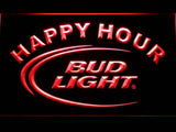 Bud Light Happy Hour LED Neon Sign Electrical - Red - TheLedHeroes