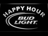 Bud Light Happy Hour LED Neon Sign USB - White - TheLedHeroes