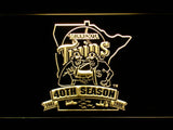 Minnesota Twins 40th Anniversary LED Neon Sign USB - Yellow - TheLedHeroes