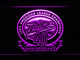 FREE Minnesota Twins 40th Anniversary (2)   LED Sign - Purple - TheLedHeroes