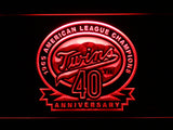 FREE Minnesota Twins 40th Anniversary (2)   LED Sign - Red - TheLedHeroes