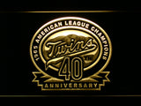 FREE Minnesota Twins 40th Anniversary (2)   LED Sign - Yellow - TheLedHeroes