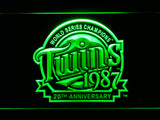 FREE Minnesota Twins 20th Anniversary LED Sign - Green - TheLedHeroes