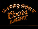 Coors Light Happy Hour LED Neon Sign USB - Orange - TheLedHeroes