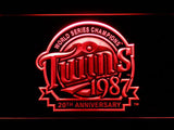 Minnesota Twins 20th Anniversary LED Neon Sign Electrical - Red - TheLedHeroes