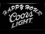 Coors Light Happy Hour LED Neon Sign USB - White - TheLedHeroes