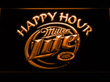 FREE Miller Lite Happy Hour LED Sign - Orange - TheLedHeroes