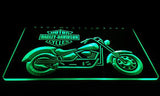 Harley Davidson Motorbike LED Sign - Green - TheLedHeroes