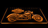 Harley Davidson Motorbike LED Sign - Orange - TheLedHeroes