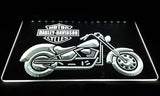 Harley Davidson Motorbike LED Sign - White - TheLedHeroes