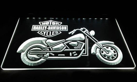 Harley Davidson Motorbike LED Sign - White - TheLedHeroes