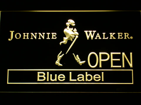 FREE Johnnie Walker Blue Label Open LED Sign - Yellow - TheLedHeroes