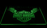 Harley Davidson Skull LED Sign - Green - TheLedHeroes