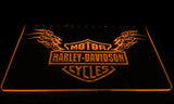 Harley Davidson Skull LED Neon Sign USB - Orange - TheLedHeroes