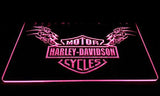 Harley Davidson Skull LED Neon Sign USB - Purple - TheLedHeroes