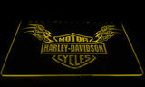 Harley Davidson Skull LED Sign - Yellow - TheLedHeroes