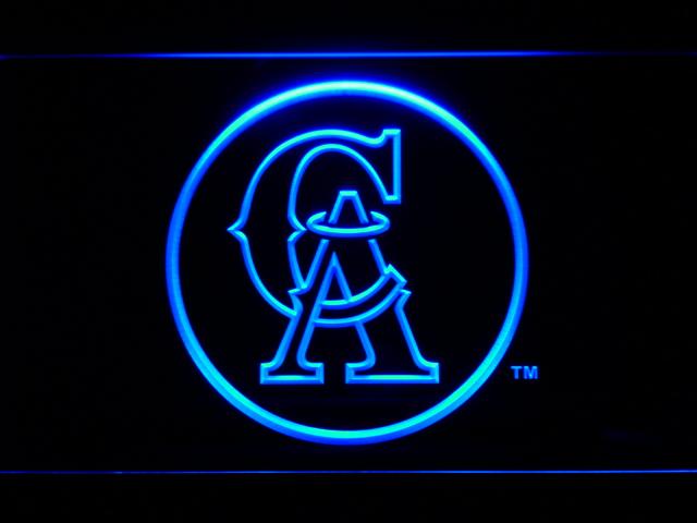 Los Angeles Angels (7) LED Neon Sign USB - Blue - TheLedHeroes