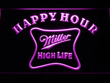 FREE Miller High Life Happy Hour LED Sign - Purple - TheLedHeroes
